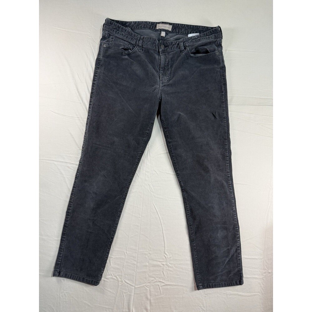 Banana Republic Women’s 14P Skinny Fit Corduroy Pants – Black/Gray – Petite